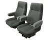 Front Buckets and Rear Bench Seat Upholstery for 1980-1986 Ford Bronco [Dark Charcoal Encore Trim, Charcoal Regal Inserts] - image 2