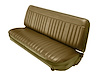Bench Seat Upholstery Fits Select 1980-1986 Ford F-Series Standard Cab Truck [Sandalwood Corinthian Vinyl, Oak Cloth Insert] - image 1
