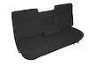 Bench Seat Upholstery for 1987-1991 Ford F-150/F-250/F-350 Standard Cab Truck [w/Center Arm Rest, Black/Ebony] - image 1