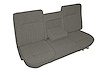 Bench Seat Upholstery for 1987-1991 Ford F-150/F-250/F-350 Std. Cab Truck [w/Center Arm Rest, Light & Dark Charcoal/Silver Spur] - image 1
