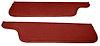 Sun Visors for 1973-1979 Ford F-100, F-250, F-350 Truck, 1978-1979 Ford Bronco [Corinthian Grain Vinyl, Red] - image 1