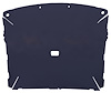 ABS Plastic Headliner for 1987-1996 Ford F-150, F-250 Standard Cab Truck [Foambacked Cloth, Navy] - image 1