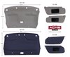 ABS Plastic Headliner for 1997-1999 Ford F-150, F-250 Standard Cab Truck [Foambacked Cloth, Medium Graphite] - image 3