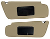Sun Visors for 1997-1999 Ford F-150, F-250 Standard Cab Truck [Foambacked Cloth, Natural Beige] - image 1
