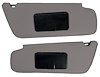 Sun Visors for 1997-1999 Ford F-150, F-250 Standard Cab Truck [Foambacked Cloth, Medium Graphite] - image 1