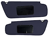 Sun Visors for 1997-1999 Ford F-150, F-250 Standard Cab Truck [Foambacked Cloth, Dark Blue] - image 1