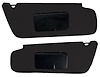 Sun Visors for 1997-1999 Ford F-150, F-250 Standard Cab Truck [Foambacked Cloth, Black] - image 1