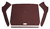 ABS Plastic Headliner for 1957-1960 Ford F-100, F-250, F-350 Standard Cab Truck [Corinthian Grain Vinyl, Maroon] - image 1