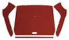 ABS Plastic Headliner for 1957-1960 Ford F-100, F-250, F-350 Standard Cab Truck [Corinthian Grain Vinyl, Red] - image 1
