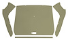 ABS Plastic Headliner for 1957-1960 Ford F-100, F-250, F-350 Standard Cab Truck [Corinthian Grain Vinyl, Sandalwood] - image 1