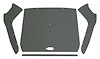 ABS Plastic Headliner for 1957-1960 Ford F-100, F-250, F-350 Standard Cab Truck [Corinthian Grain Vinyl, Charcoal] - image 1