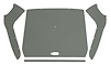 ABS Plastic Headliner for 1957-1960 Ford F-100, F-250, F-350 Standard Cab Truck [Corinthian Grain Vinyl, Gray] - image 1