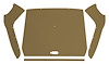ABS Plastic Headliner for 1957-1960 Ford F-100, F-250, F-350 Standard Cab Truck [Corinthian Grain Vinyl, Palomino] - image 1