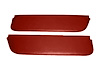 Sun Visors for 1961-1966 Ford F-100, F-250, F-350 Standard Cab Truck [Corinthian Grain Vinyl, Red] - image 1