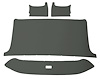 ABS Plastic Headliner for 1965-1966 Ford F-100, F-250, F-350 Standard Cab Truck [Corinthian Grain Vinyl, Charcoal] - image 1