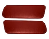 Sun Visors for 1980-1983 Ford F-100, 1980-1986 Ford F-150, F-250 Standard Cab Truck, Bronco [Sierra Grain Vinyl, Red] - image 1