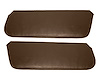 Sun Visors for 1980-1983 Ford F-100, 1980-1986 Ford F-150, F-250 Standard Cab Truck, Bronco [Madrid Vinyl, Ginger/Dark Saddle] - image 1