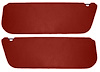 Sun Visors for 1987-1996 Ford F-150, F-250 Truck, Bronco [Without Mirrors, Foambacked Cloth, Red] - image 1