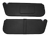 Sun Visors for 1987-1996 Ford F-150, F-250 Truck, Bronco [Right/Passenger Side Mirror, Foambacked Cloth, Black] - image 1