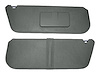 Sun Visors for 1987-1996 Ford F-150, F-250 Truck, Bronco [Right/Passenger Side Mirror, Foambacked Cloth, Medium Opal] - image 1