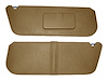 Sun Visors for 1987-1996 Ford F-150, F-250 Truck, Bronco [Right/Passenger Side Mirror, Foambacked Cloth, Saddle] - image 1