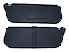 Sun Visors for 1987-1996 Ford F-150, F-250 Truck, Bronco [Right/Passenger Side Mirror, Foambacked Cloth, Navy] - image 1