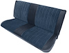Front Bench Seat Upholstery for 1973-1980 Chevrolet/GMC Standard/Crew Cab Truck [Folding Backrest, Navy Blue/Blue] - image 1