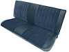 Front Bench Seat Upholstery for 1973-1980 Chevrolet/GMC Standard/Crew Cab Truck [Folding Backrest, Medium Blue/Blue] - image 1