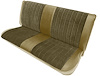Front Bench Seat Upholstery for 1973-1980 Chevrolet/GMC Standard/Crew Cab Truck [Folding Backrest, Palomino/Sandstone] - image 1