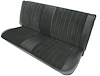 Front Bench Seat Upholstery for 1973-1980 Chevrolet/GMC Standard/Crew Cab Truck [Folding Backrest, Charcoal/Charcoal] - image 1