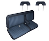Front Bench Seat Upholstery for 1988-1995 Chevrolet/GMC Standard Cab Truck [Center Arm Rest/Headrest, Navy Blue/Royal Blue] - image 1
