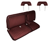 Front Bench Seat Upholstery for 1988-1995 Chevrolet/GMC Standard Cab Truck [Center Arm Rest/Headrest, Brick/Burgundy] - image 1