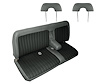 Front Bench Seat Upholstery for 1988-1995 Chevrolet/GMC Standard Cab Truck [Center Arm Rest/Headrest, Charcoal/Lt. Charcoal] - image 1
