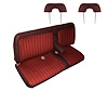 Front Bench Seat Upholstery for 1988-1995 Chevrolet/GMC Standard Cab Truck [Center Arm Rest/Headrest, Burgundy/Red] - image 1