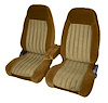 Front Bucket Seat Upholstery for 1988-1995 Chevrolet/GMC Standard Cab Truck [Center Arm Rest/Headrest, Camel/Sandstone] - image 1