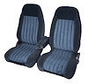 Front Bucket Seat Upholstery for 1988-1995 Chevrolet/GMC Standard Cab Truck [Center Arm Rest/Headrest, Navy Blue/Royal Blue] - image 1