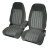 Front Bucket/Rear Bench Seat Upholstery for 1988-1995 Chevy/GMC Std. Cab Truck [Center Arm Rest/Headrest, Charcoal/Lt. Charcoal] - image 2