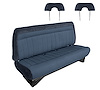 Front Bench Seat Upholstery for 1988-1996 Chevrolet/GMC Standard Cab Truck [With Headrest, Indigo Blue/Navy Blue] - image 1