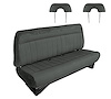 Front Bench Seat Upholstery for 1988-1996 Chevrolet/GMC Standard Cab Truck [With Headrest, Charcoal] - image 1