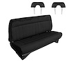 Front Bench Seat Upholstery for 1988-1996 Chevrolet/GMC Standard Cab Truck [With Headrest, Black] - image 1
