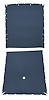 Front and Rear ABS Plastic Headliners for 1973-1987 Chevrolet/GMC Suburban [Foambacked Cloth, Medium Blue] - image 1