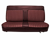 Bench Seat Upholstery for 1982-1993 Chevrolet S-10, GMC S-15, Sonoma Standard Cab Truck [Burgundy Velour/Maroon Vinyl] - image 1