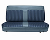 Bench Seat Upholstery for 1982-1993 Chevrolet S-10, GMC S-15, Sonoma Standard Cab Truck [Blue Velour/Light Blue Vinyl] - image 1