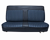 Bench Seat Upholstery for 1982-1993 Chevrolet S-10, GMC S-15, Sonoma Standard Cab Truck [Blue Velour/Dark Blue Vinyl] - image 1