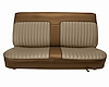 Bench Seat Upholstery for 1982-1993 Chevrolet S-10, GMC S-15, Sonoma Standard Cab Truck [Sandstone Velour/Saddle Vinyl] - image 1