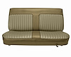 Bench Seat Upholstery for 1982-1993 Chevrolet S-10, GMC S-15, Sonoma Standard Cab Truck [Sandstone Velour/Palomino Vinyl] - image 1