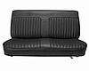 Bench Seat Upholstery for 1982-1993 Chevrolet S-10, GMC S-15, Sonoma Standard Cab Truck [Black Velour/Black Vinyl] - image 1