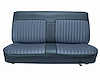 Bench Seat Upholstery for 1982-1993 Chevrolet S-10, GMC S-15, Sonoma Standard Cab Truck [Royal Blue Velour/Medium Blue Vinyl] - image 1