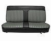 Bench Seat Upholstery for 1982-1993 Chevrolet S-10, GMC S-15, Sonoma Standard Cab Truck [Silver Velour/Black Vinyl] - image 1