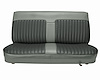 Bench Seat Upholstery for 1982-1993 Chevrolet S-10, GMC S-15, Sonoma Standard Cab Truck [Charcoal Velour/Light Gray Vinyl] - image 1